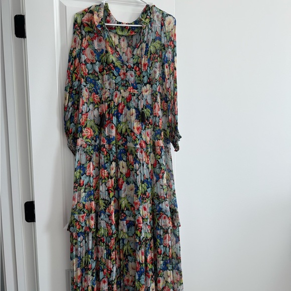 Anthropologie Dresses & Skirts - Anthropologie Multicolor Floral Long Sleeve Dress